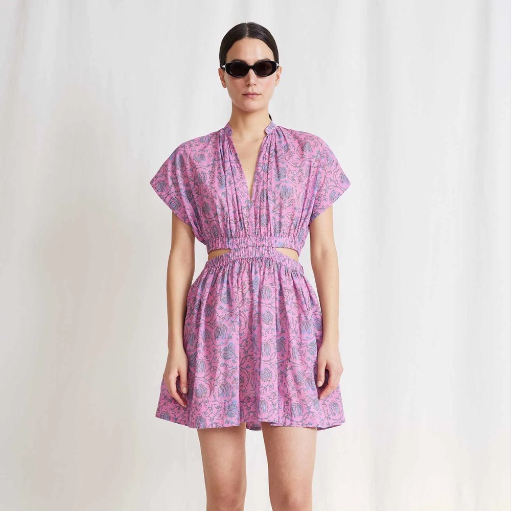 Apiece Apart Pola Cut-Out Mini Dress